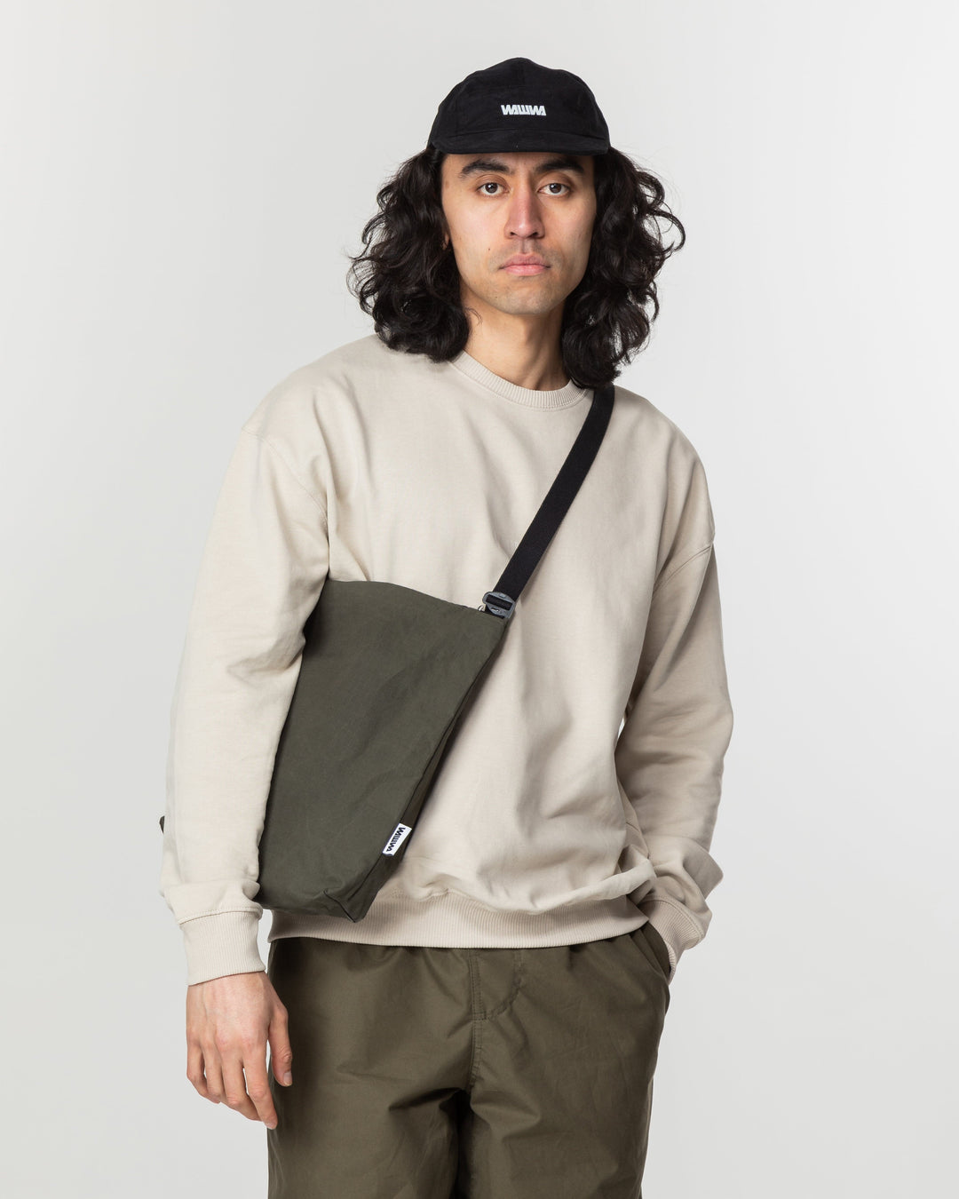 Water Resistant Messenger Bag - Dark Olive