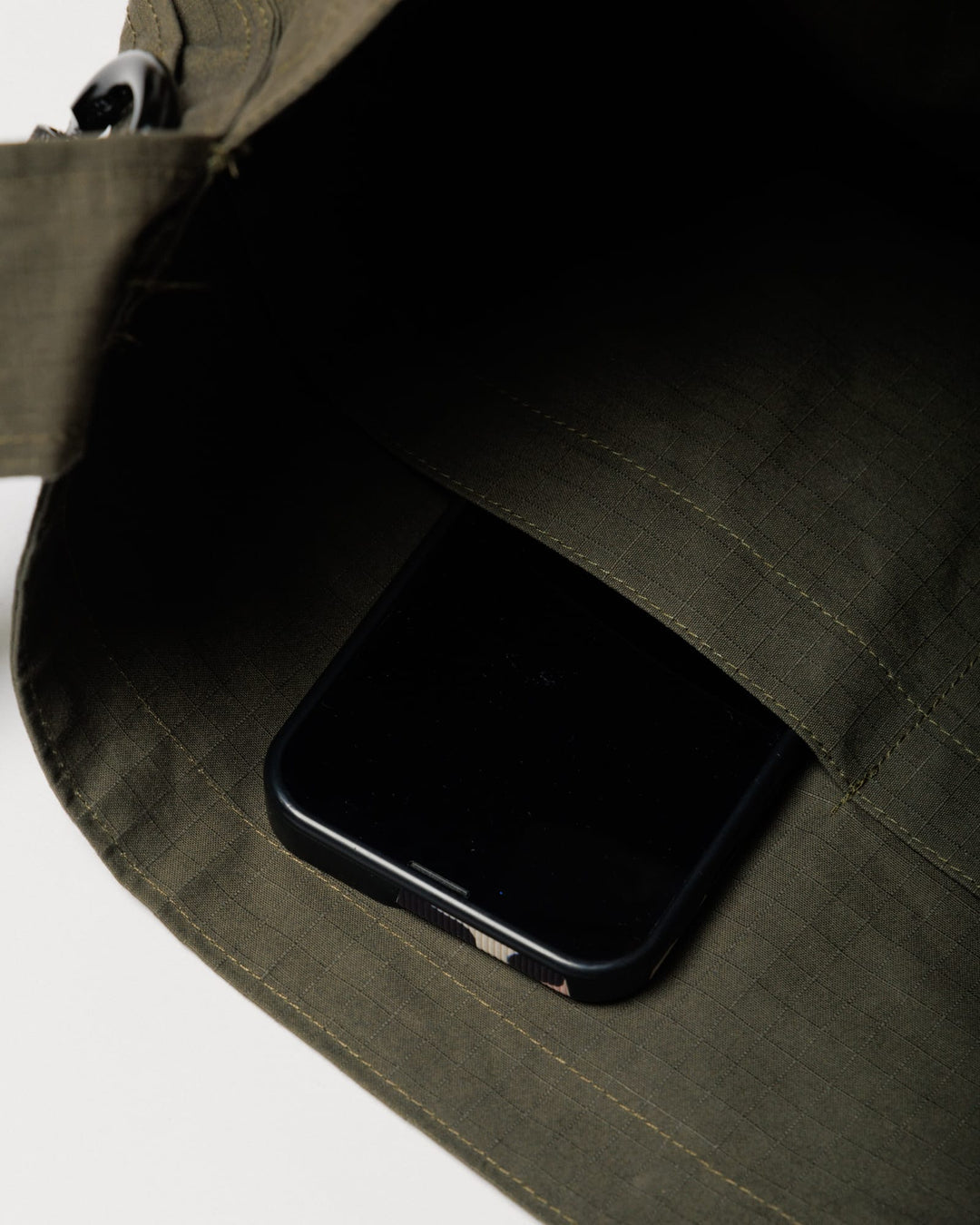 Water Resistant Bar Tack Tote - Khaki