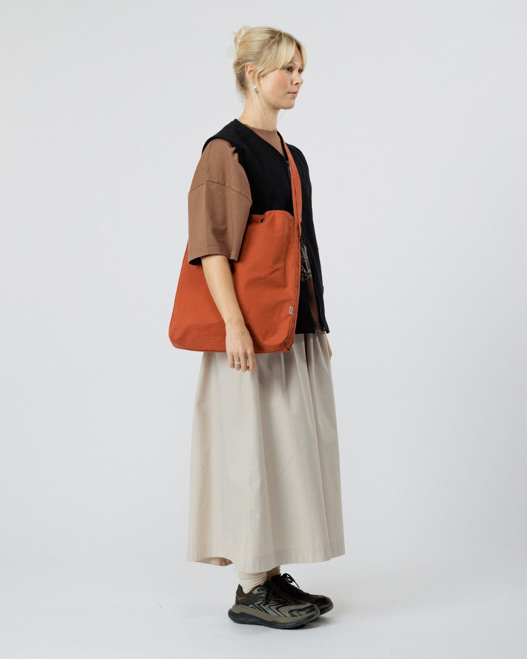 Water Resistant Bar Tack Tote - Biscuit