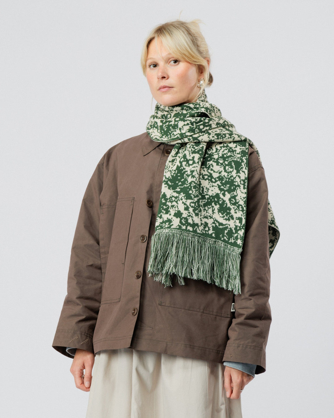 Barley Scarf - Khaki/Natural