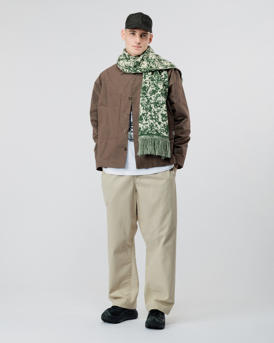 Barley Scarf - Khaki/Natural
