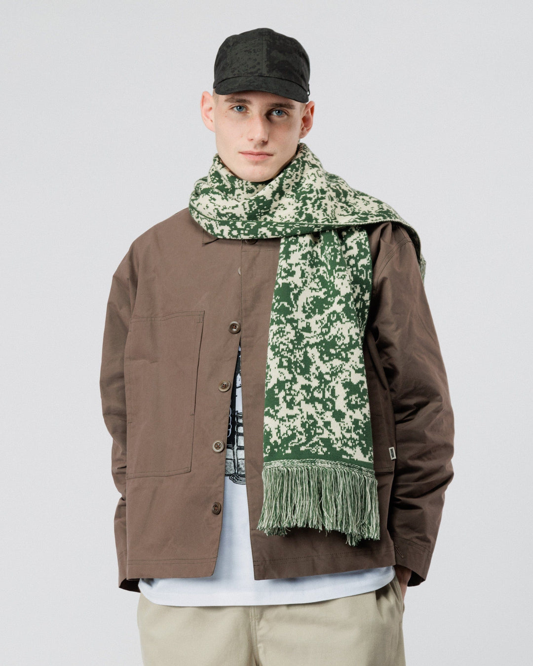 Barley Scarf - Khaki/Natural