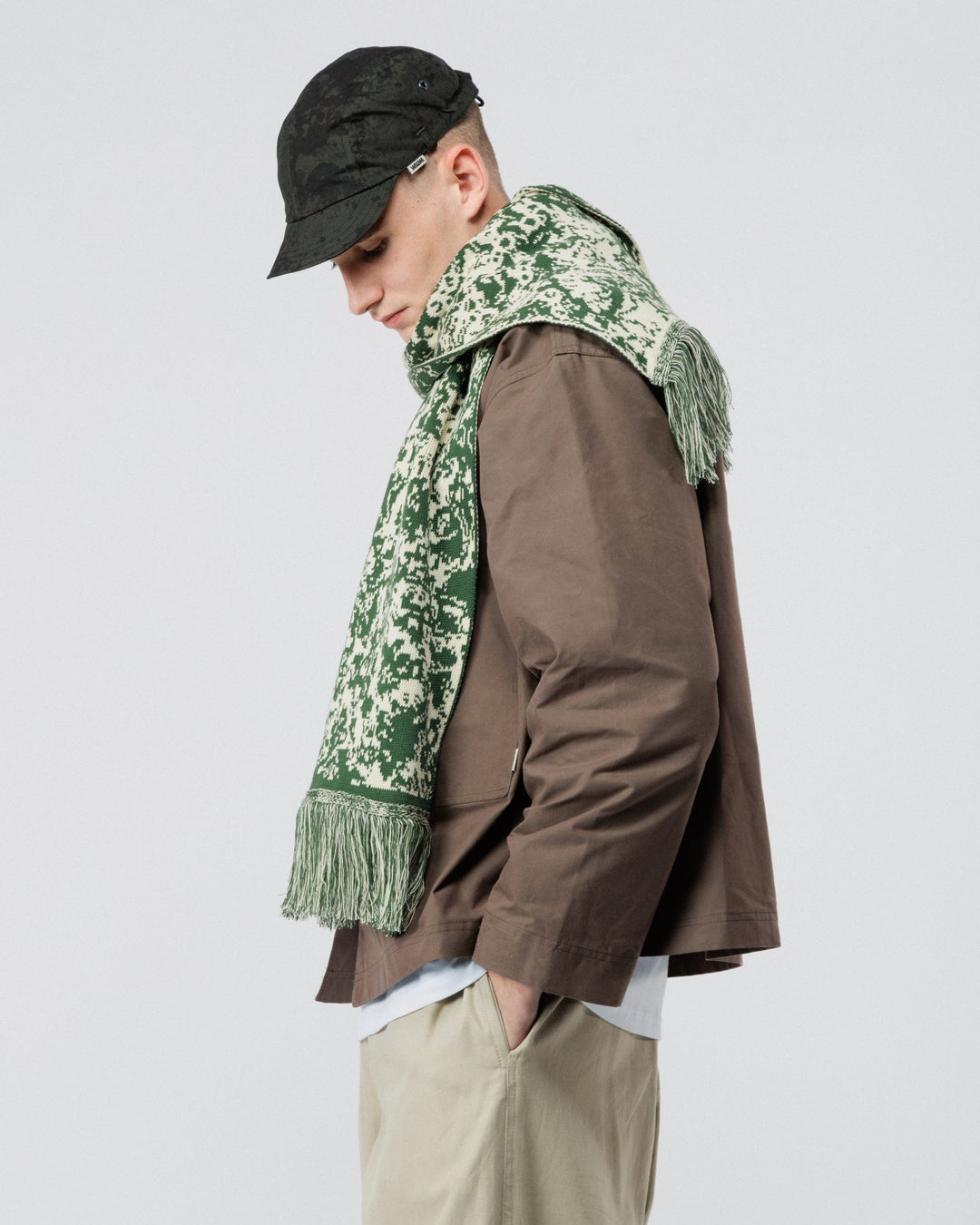 Barley Scarf - Khaki/Natural