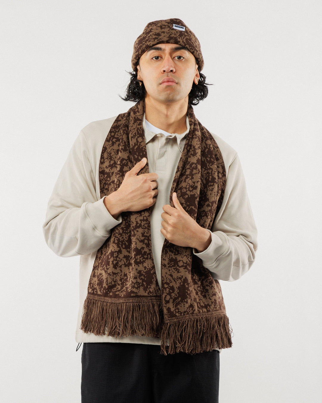 Barley Scarf - Brown & Bronze