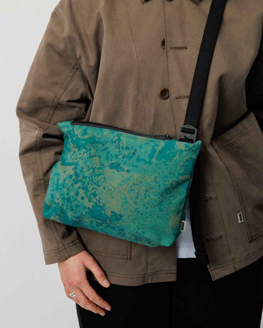 Mini Water Resistant Messenger Bag - Blue Ink