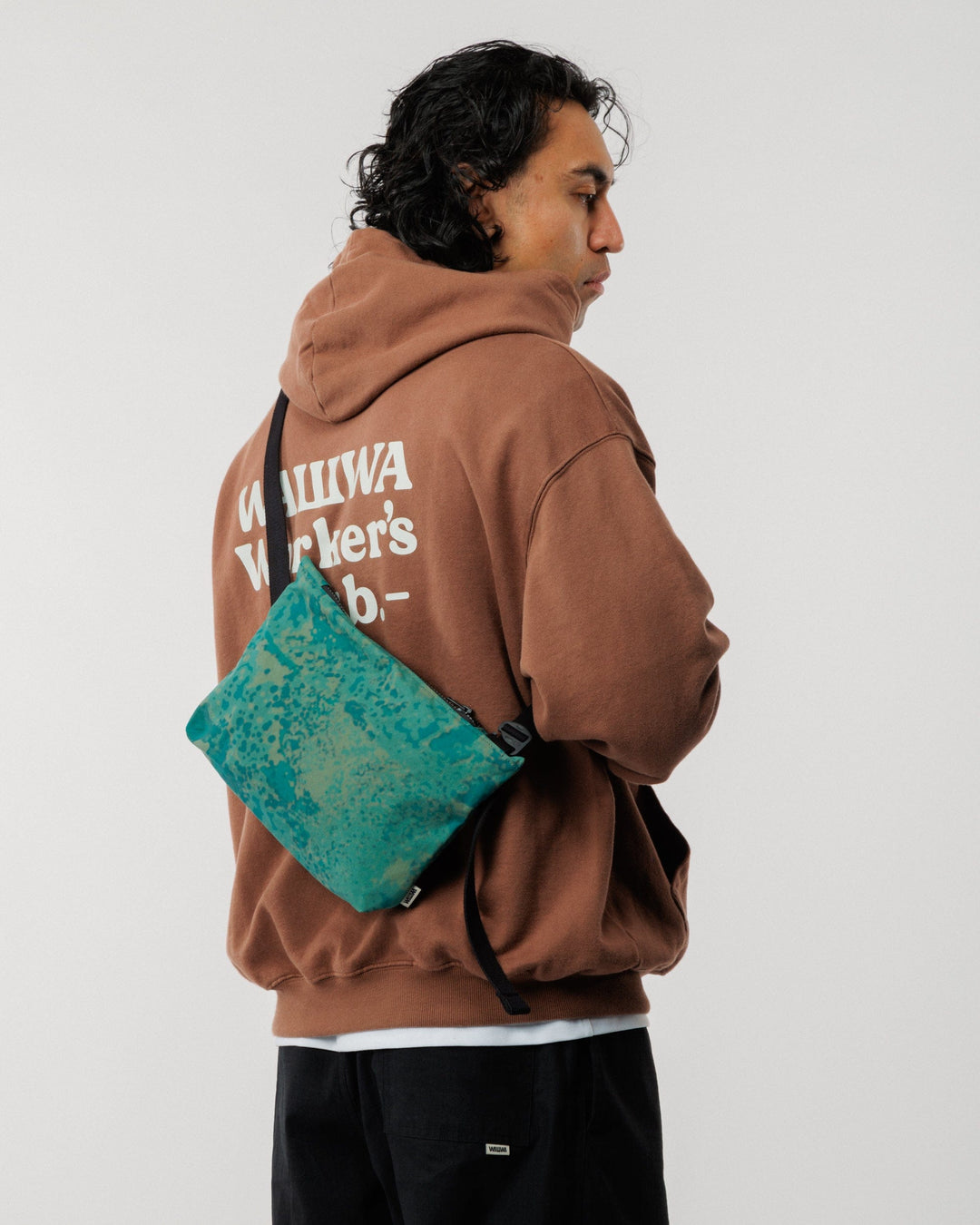 Mini Water Resistant Messenger Bag - Blue Ink