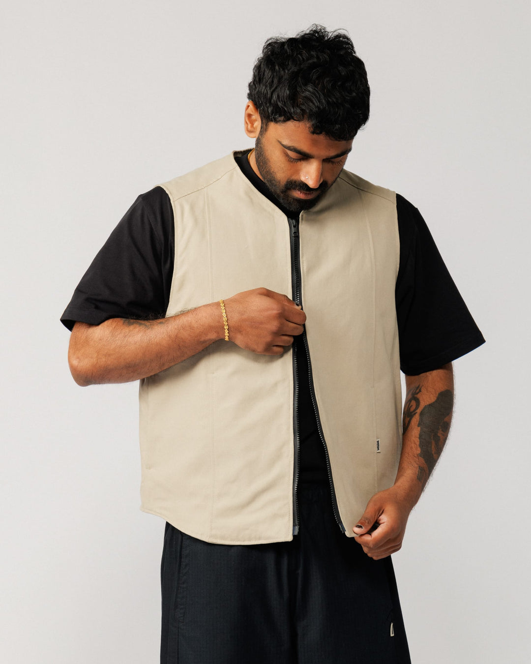 Multi-Pocket Mill Vest - Stone