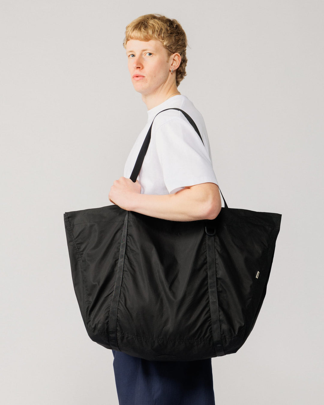 Oversized Packable Tote - Black