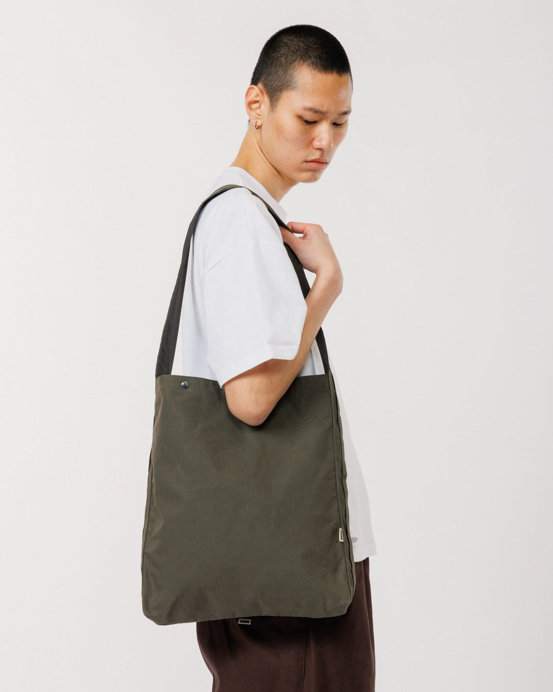 Water Resistant Bar Tack Tote - Khaki