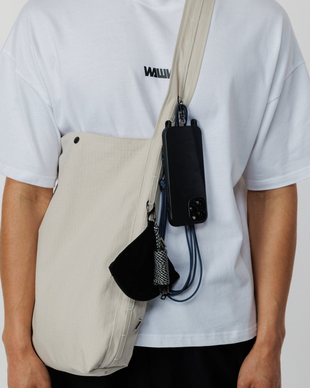 Ripstop Bar Tack Tote Bag - Stone