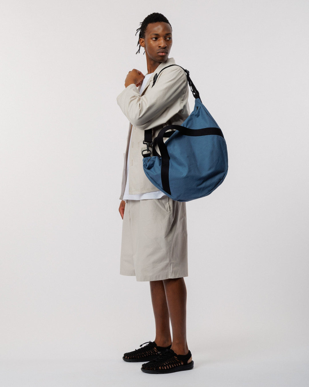 Water Resistant Duffle Bag - Slate Blue